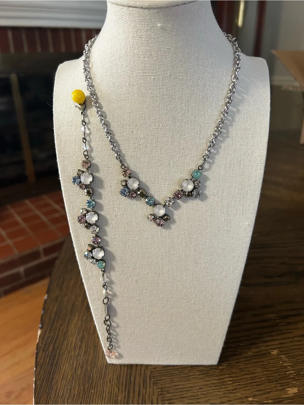 Sabika Jewelry Delicate Multi-Color Crystal Flower Necklace and Bracelet Set
